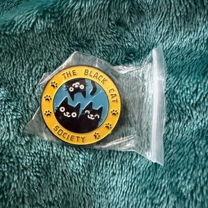 Black Cat Society Enamel Pin